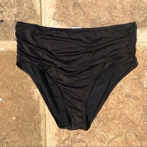 Black High Waisted Bikini Bottoms - L/G